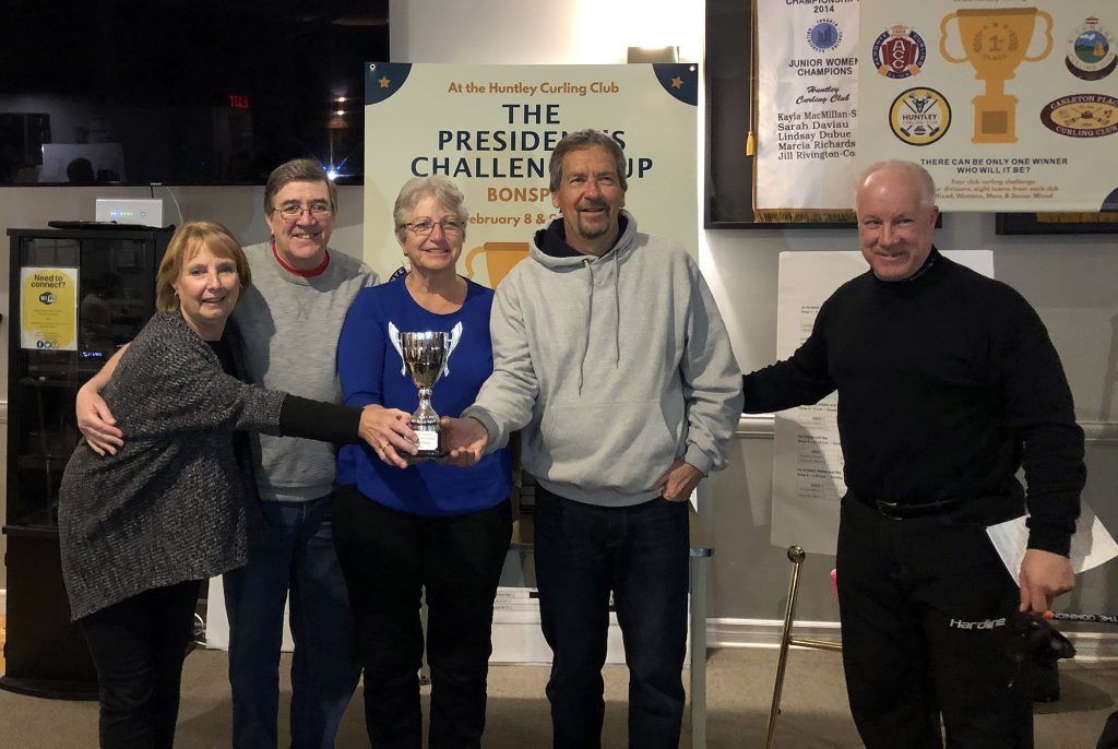 The Senior Mixed Champions was the Richmond team of Lead - Brenda Hall, Second - Don Green, Vice - Shirley Reddick and Skip - Andy Hall. Courtesy the HCC