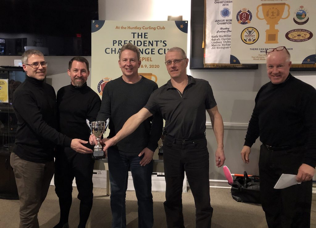 The Men’s Champions were Huntley’s Men’s Champions; Skip - Dave Cormier, Lead -, Don Campbell, Second - Shawn Lynch and Vice - Jim Collings. Courtesy the HCC