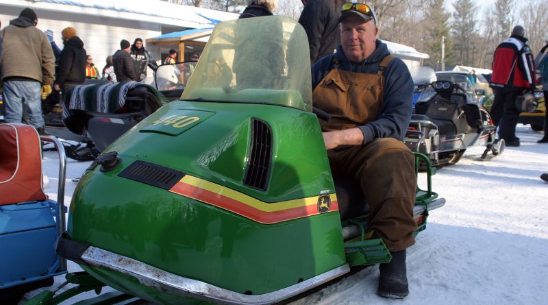 Carleton Place's Dave Blackburn sits on his prototype '79 John Deere, which only earlier this week was really a 1970 Olympic. Photo by Jake Davies