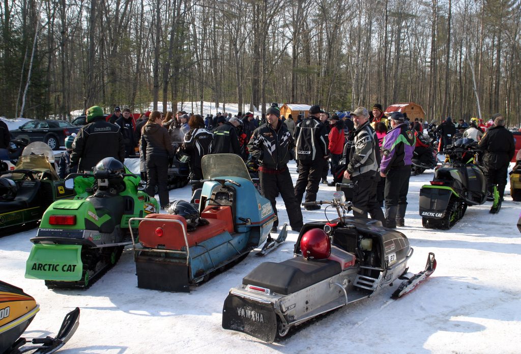 The 14th Old Sled Run brought out old snowmobiles and lots of people. Photo by Jake Davies