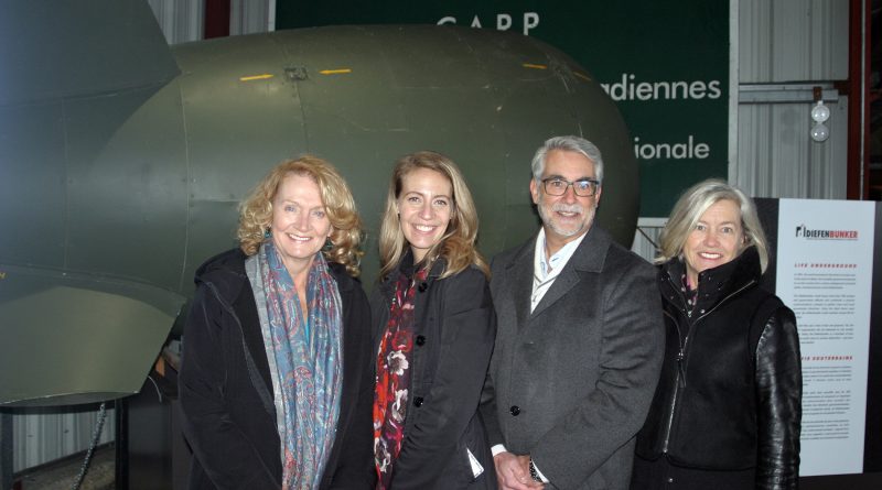 From left, MP Karen McCrimmon, the Diefenbunker's executive director Christine McGuire, board president Bernard Proulx and vice president Susan McLeod pose for a photo after the big announcement. Photo by Jake Davies