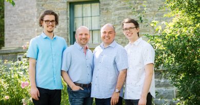 Patrick Garbutt, third from right photographed with his family, says agency personal support workers are not supplied with the proper personal protection equipment and are comprimising his clients' and his family's safety. Courtesy Patrick Garbutt