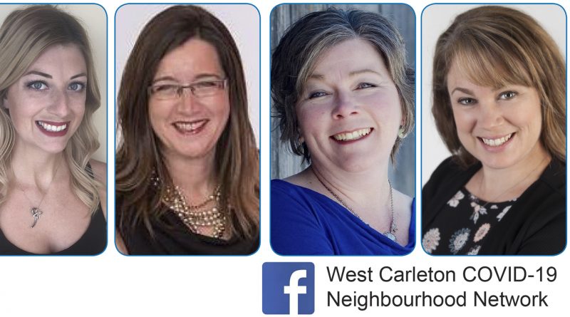 Four West Carleton women, from left, Amanda Dubé, Monique Strathern, Shannon Spallin and Tanya Laughlin, launched a West Carleton business networking page that has grown to more than 400 members in five days.
