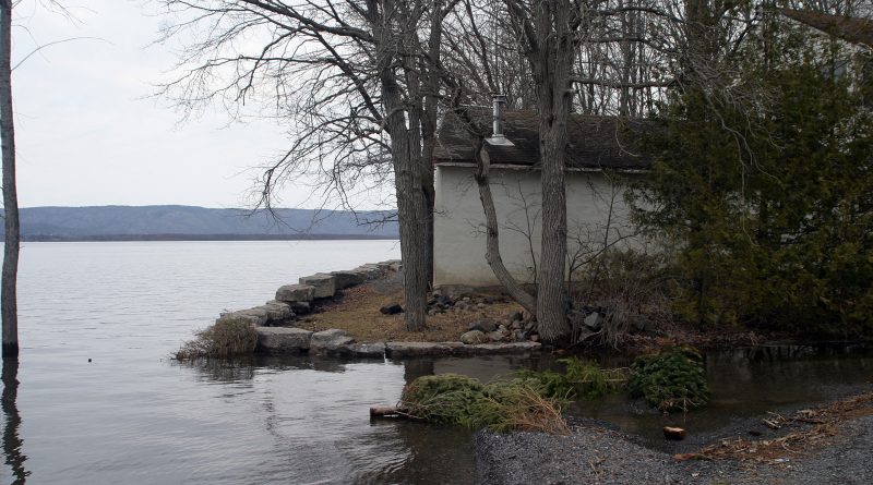 The MVCA ended its flood watch for the lower Ottawa River today. The river rose in Constance Bay but homes were spared as this photo taken last Easter Sunday shows, Photo by Jake Davies