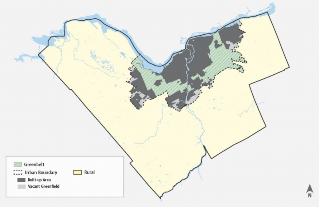 Ottawa's border and its current urban boundary. Courtesy City of Ottawa