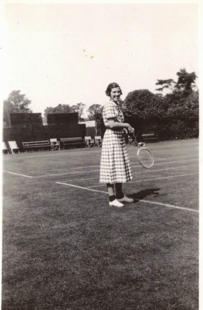 A little tennis at age 17 in 1933. Courtesy Megs Coulbourn