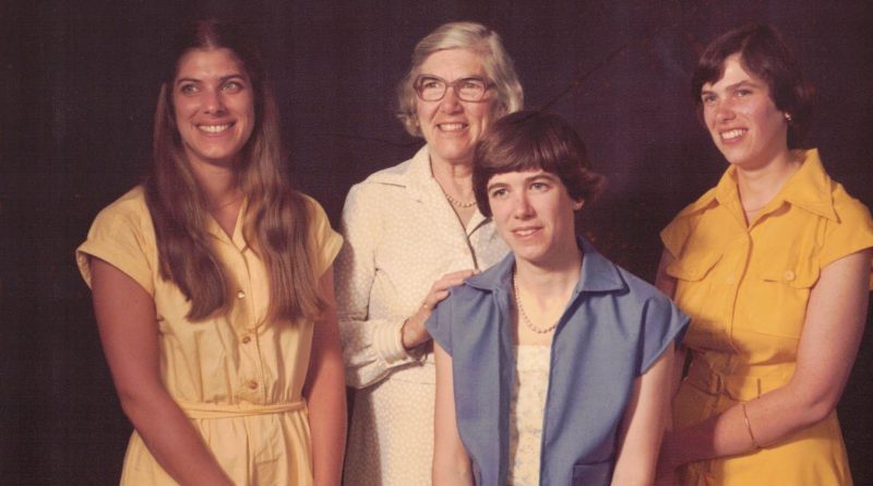 Juanita and her three daughters Megs, Constance and Daphne in 1981. Courtesy Megs Coulbourn