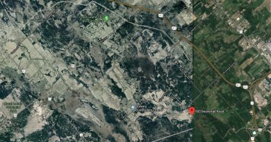 Police seek three suspects wanted in connection to an assault on Beavertail Road roughly in the area of the orange dot. Courtesy Google Maps