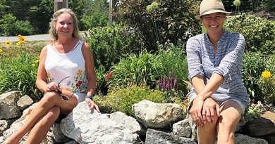 Joanne Douwes, right, will replace Sue Hemstreet as the volunteer gardener for Carp's entrance garden. Hemstreet has volunteered for the job for the last 11 years. Courtesy Amy Baldry