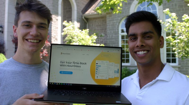 From left, Tobias Schlagenhaufer and Kashyap Achar have developed an app that is increasing the productivity of those working from home during the pandemic. Photo by Jake Davies