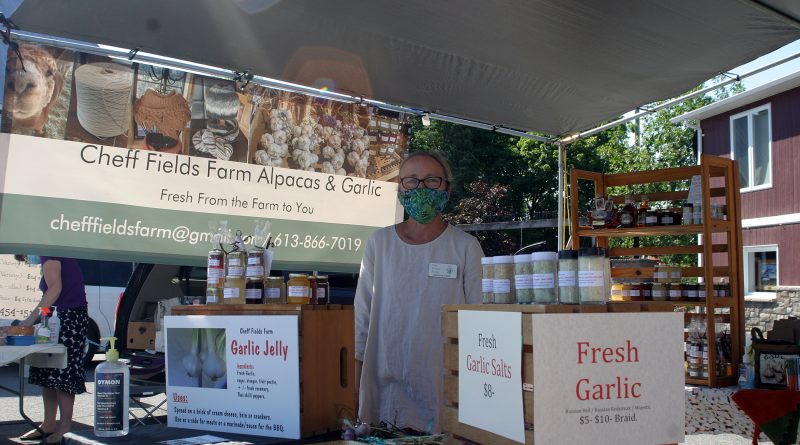 Catherine Cheff of Cheff Fields Farm say last Saturday was the busiest market of the year so far. Photo by Jake Davies