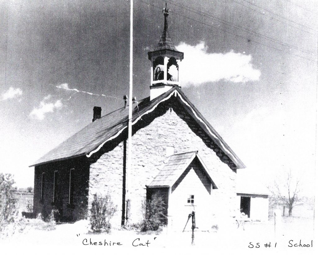 The one classroom schoolhouse Cark's dad and grandmom went to is now the Cheshire Cat Pub. Courtesy Wanda Clark