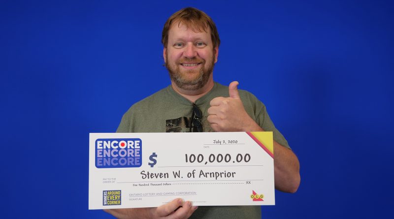 Arnprior's Steve Warren recently won $100,000 on Encore. Courtesy the OLG