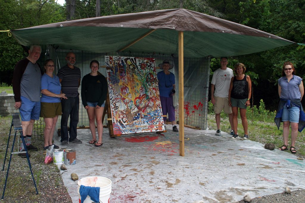 From left are Dave and Pat Tait, James and Grace Cave, Kathy Daub, Dave and Ginny Fobery and Margaret Higgins. Photo by Jake Davies