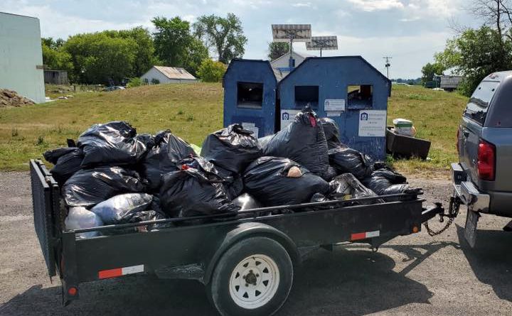 One of two trailer loads of garbage four village volunteers removed from a closed donation site in Kinburn. Courtesy Lisa Rath