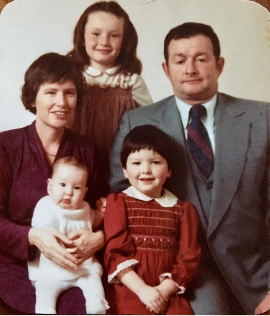 The Muldoon family in 1981, from left are Adele, Meghan (the youngest), Melanie (the oldest), Mackenzie (the middle child) and Leo. Courtesy the Muldoon daughters