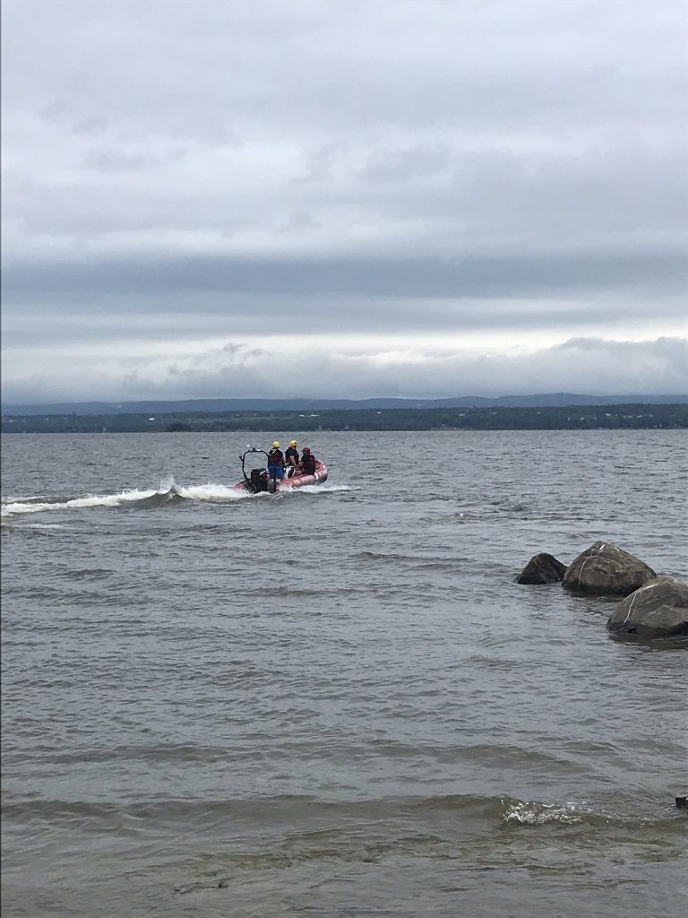 OFS water rescue technicians head out to assist a sailor near Shirley's Bay. Courtesy the OFS