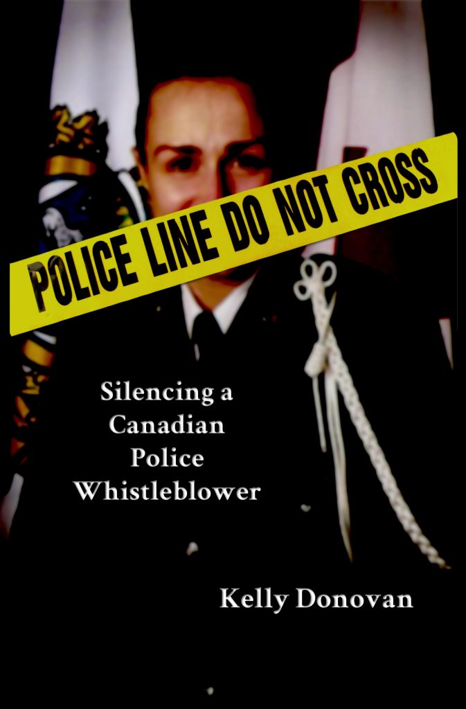 The cover of Kelly Donovan's new book features a photo of her as a member of the Waterloo police. Courtesy Kelly Donovan