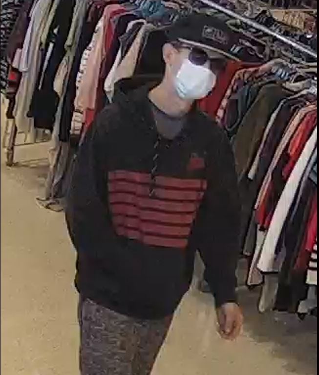 Photo of a suspect in an armed robbery.