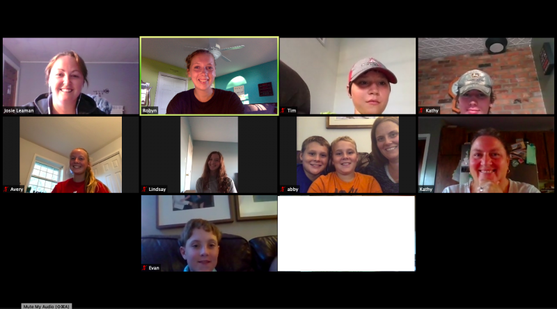 West Carleton 4H Beef Club attend a Zoom meeting. Members in the photo, starting at the top row from left ,are Josie Leman, Robyn Stanton, Tim Mccord and Darren McCord. In the second row are Avery Stanton, Lindsay Gillan, Jack Findlay, Calahan Findlay, Abby Argue-Findlay and Kathryn Cavanagh. Evan Miller is in the bottom row. Screen capture courtesy Robyn Stanton