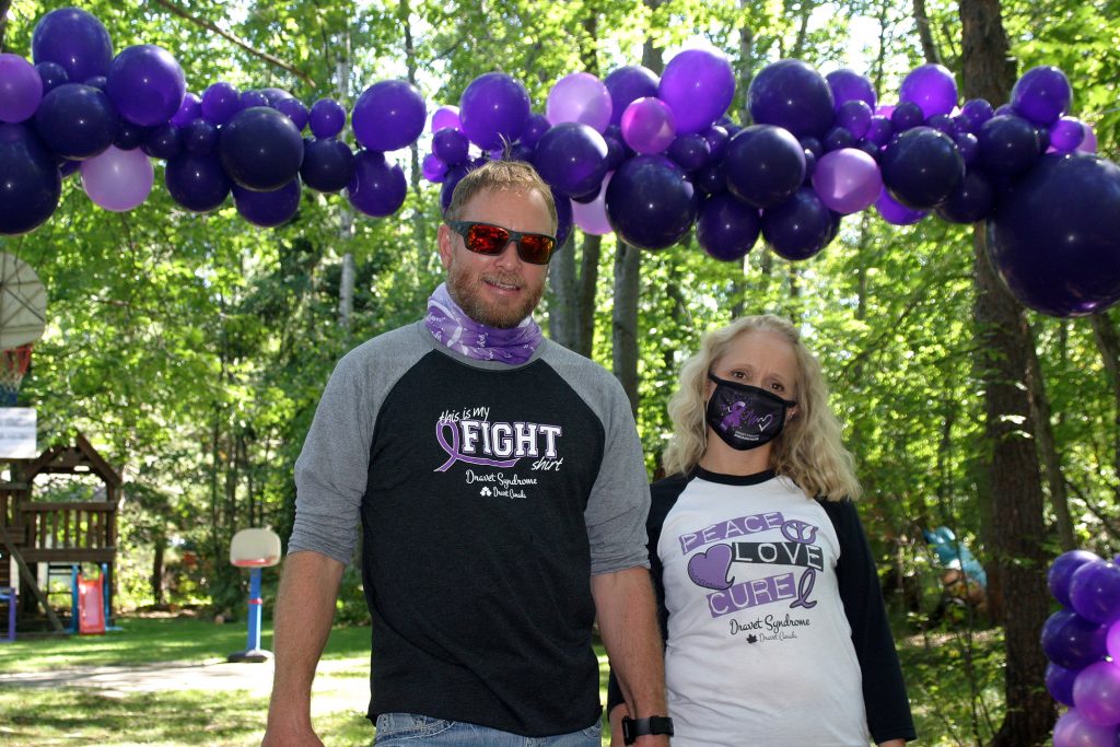 Dave and Mandy McKnight go for a walk.