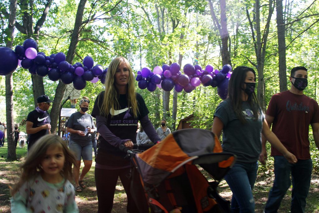 Members of Liam's Army head out on the walk.