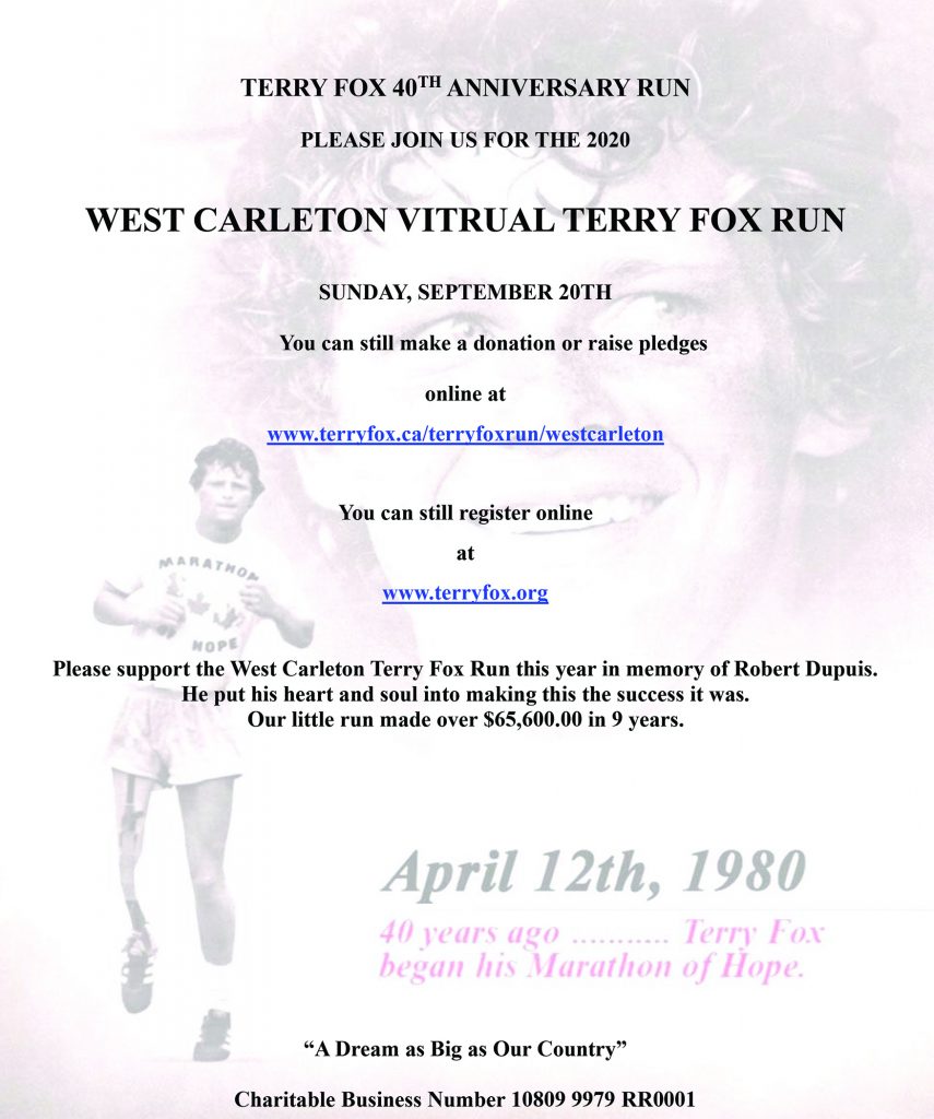 Terry Fox Run flyer