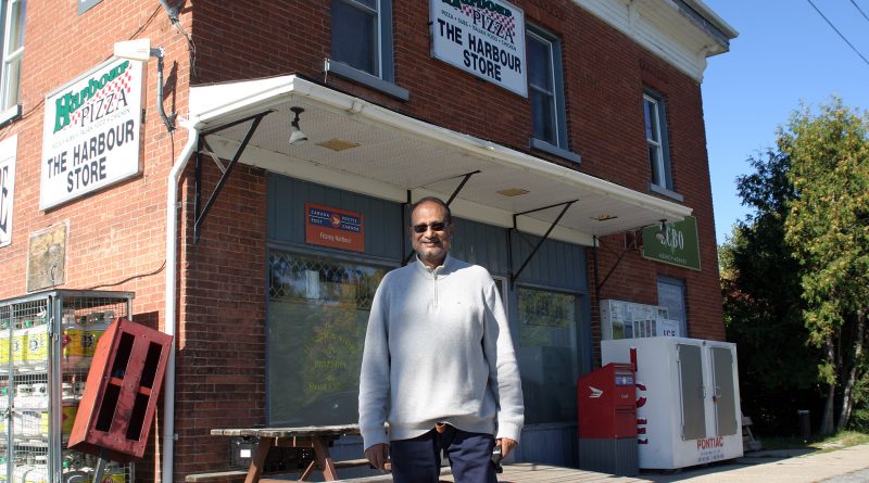Tejal T.J. Marfatia in front of The Harbour Store.