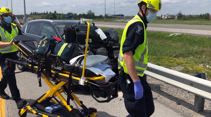 Ottawa paramedics respond to a motor vehicle collision.
