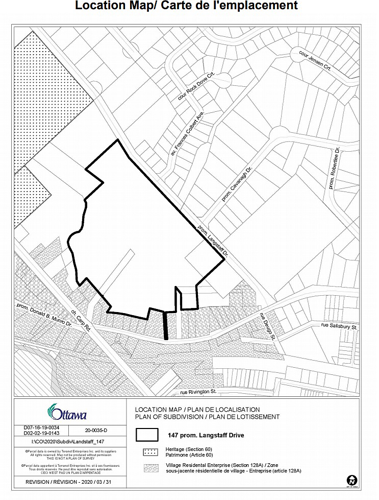 Site location of the development. Courtesy the City of Ottawa