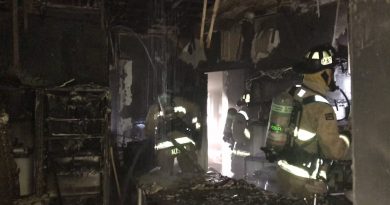 Inside the Strathmere kitchen after the fire.