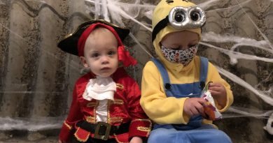 Charlie Langille (The Minion) and Nolan Langille (The Pirate).