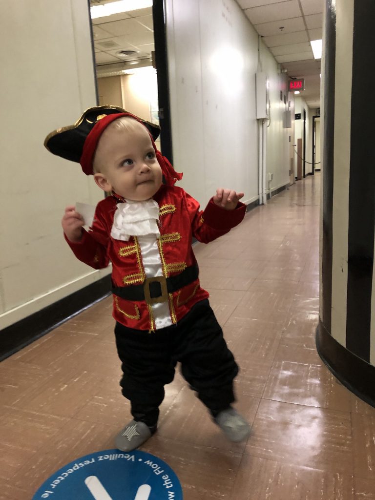 Nolan Langille tours the Diefenbunker dressed as a pirate.