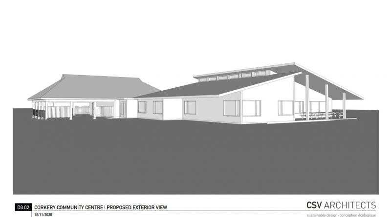 An image of the Corkery Community Centre renovation concept plans.