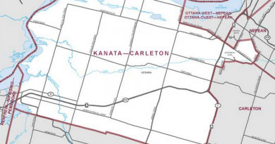 A riding map of Kanata-Carleton.