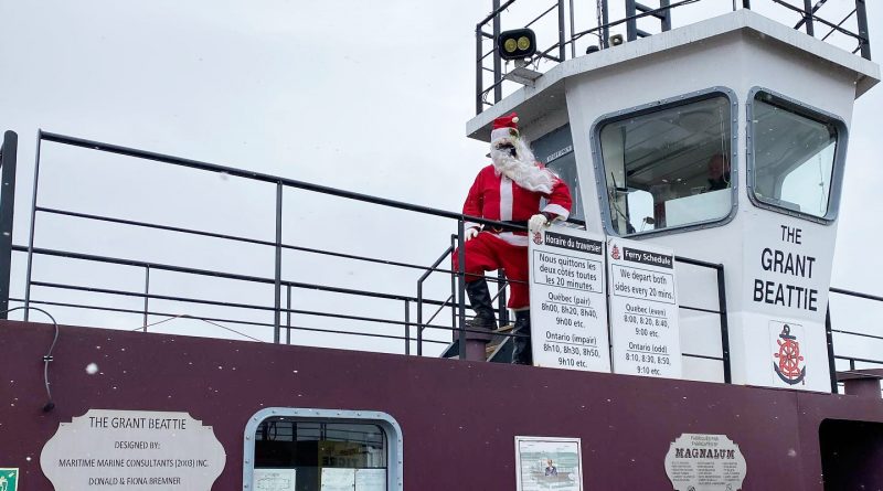 Santa aboard The Grant Beattie.