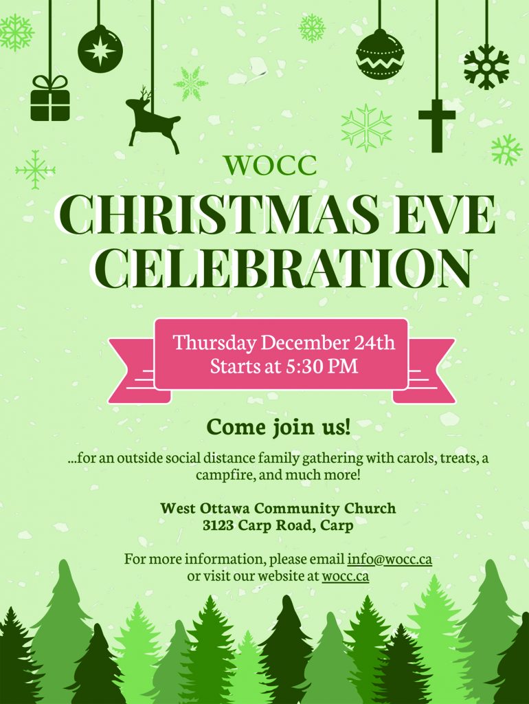 Poster for WOCC Christmas Eve event.