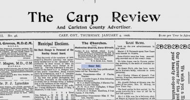 The banner of the Jan. 4, 1906 Carp Review.