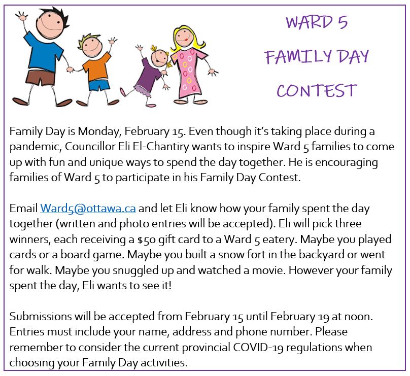 Coun. El-Chantiry's Family Day contest.