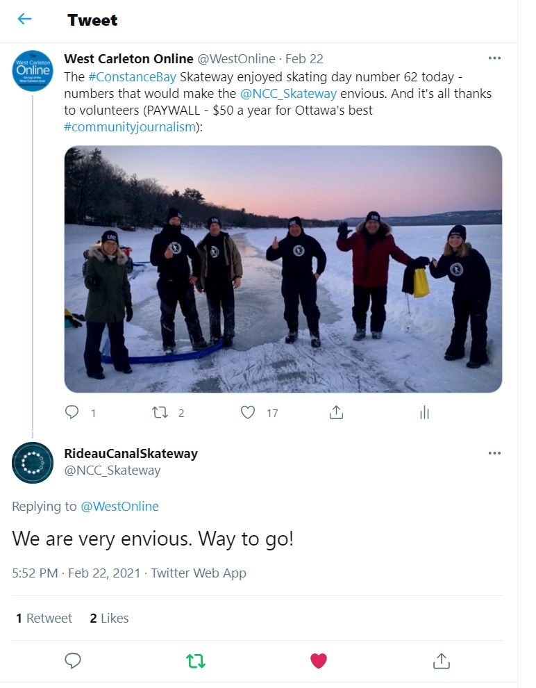 A photo of the NCC's tweet.