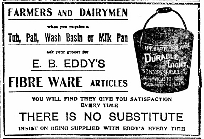 An ad from the Feb. 15, 1906 Carp Review.