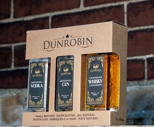A photo of Dunrobin Distilleries' products.