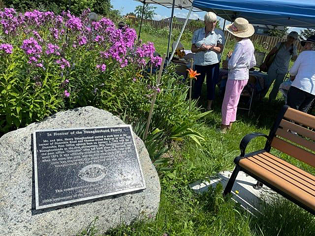 A photo of the Younghusband Store plaque.