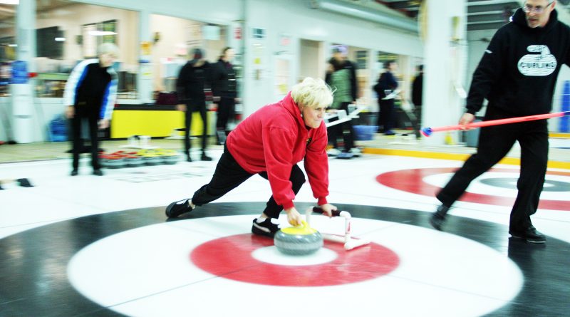 A new curler tries out the sport.