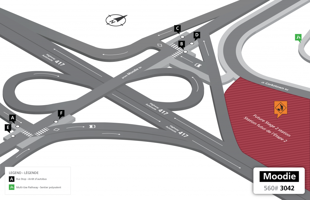 A map of Moodie Exit.