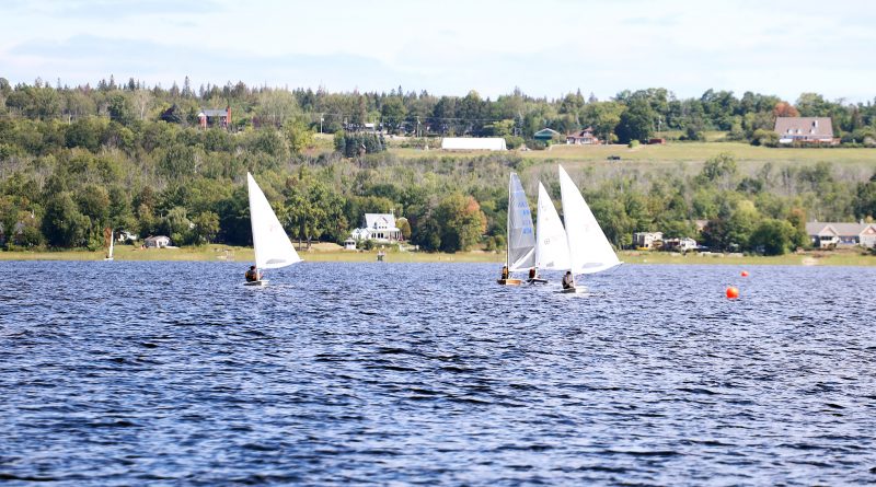 Monohull sailboats take part in the Kanata Sailing Club's regatta Saturday.