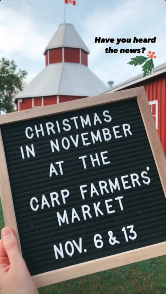 A poster for the Christmas Farmers' Market.