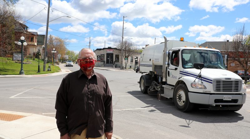 A photo of Ken Holmes in downtown Carp.