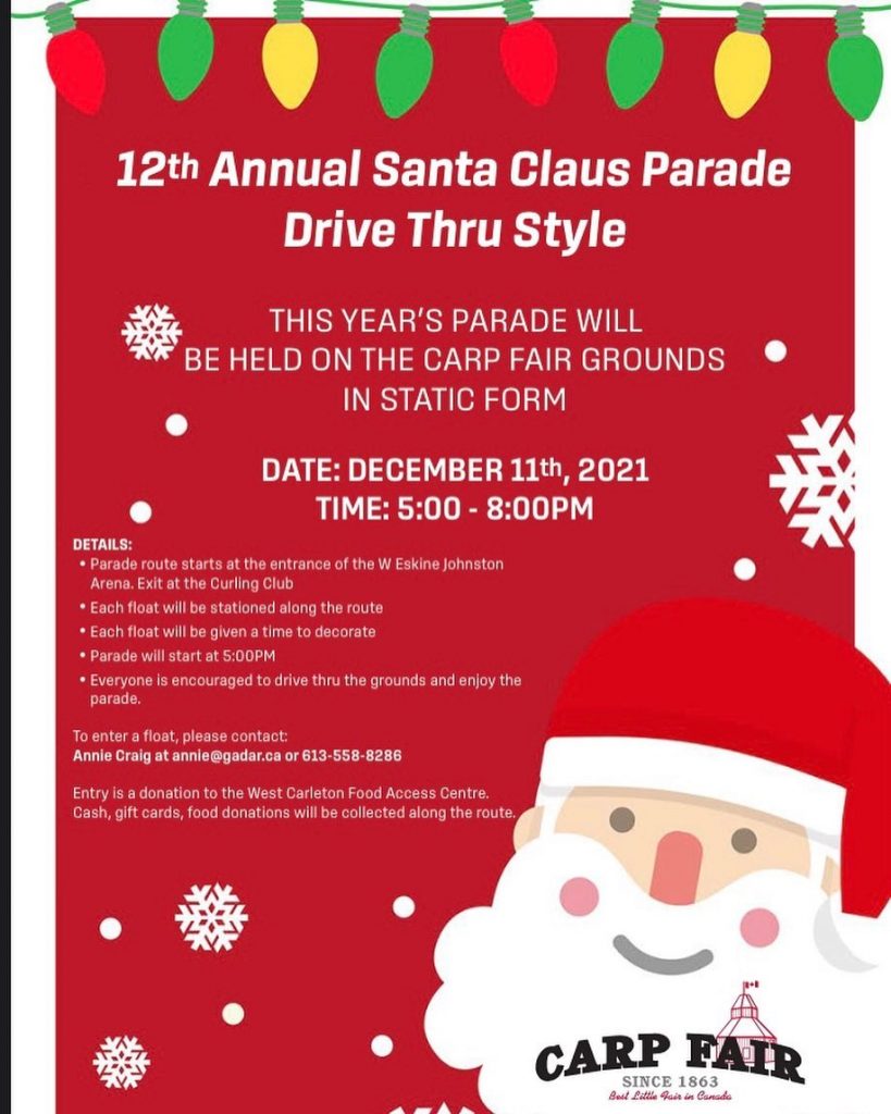 Santa Claus parade poster.