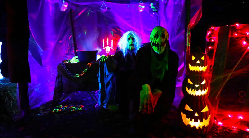 Corkery's Mandy and Shawn Vernier were happy to welcome trick-or-treaters to their home Sunday evening.